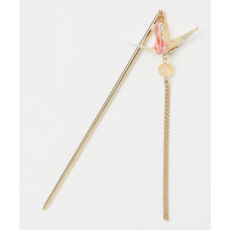 ライトイエロー | 【カヤ】折り鶴揺れかんざし | アミナコレクション 