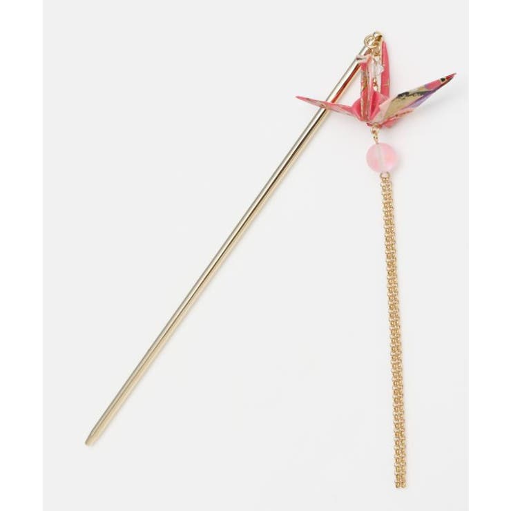 ピンク | 【カヤ】折り鶴揺れかんざし | アミナコレクション 