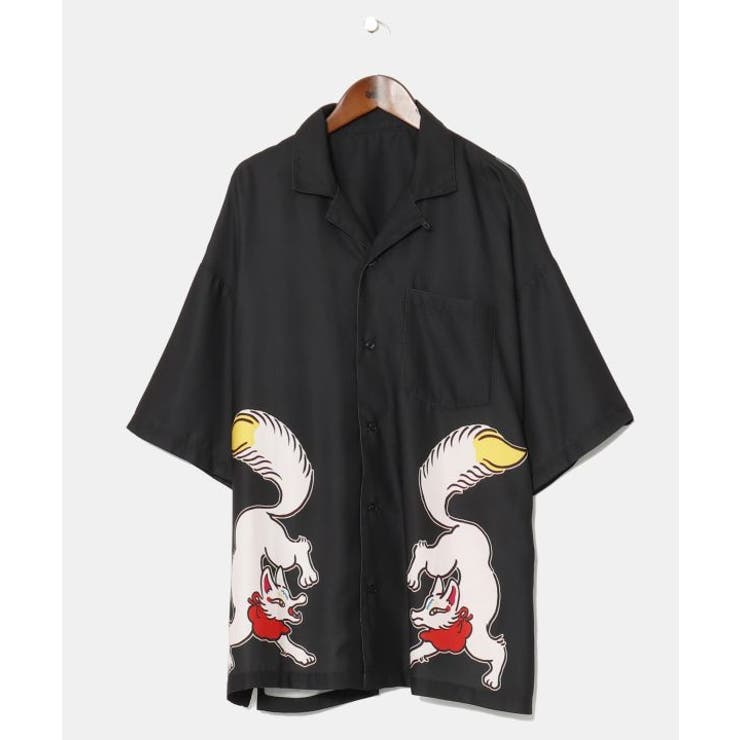 ブラック | 【カヤ】《中村杏子×倭物やカヤ》来福シャツ | アミナコレクション