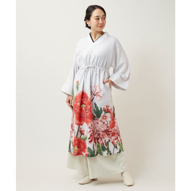 【カヤ】花々羽織付きワンピース | アミナコレクション  | 詳細画像8 