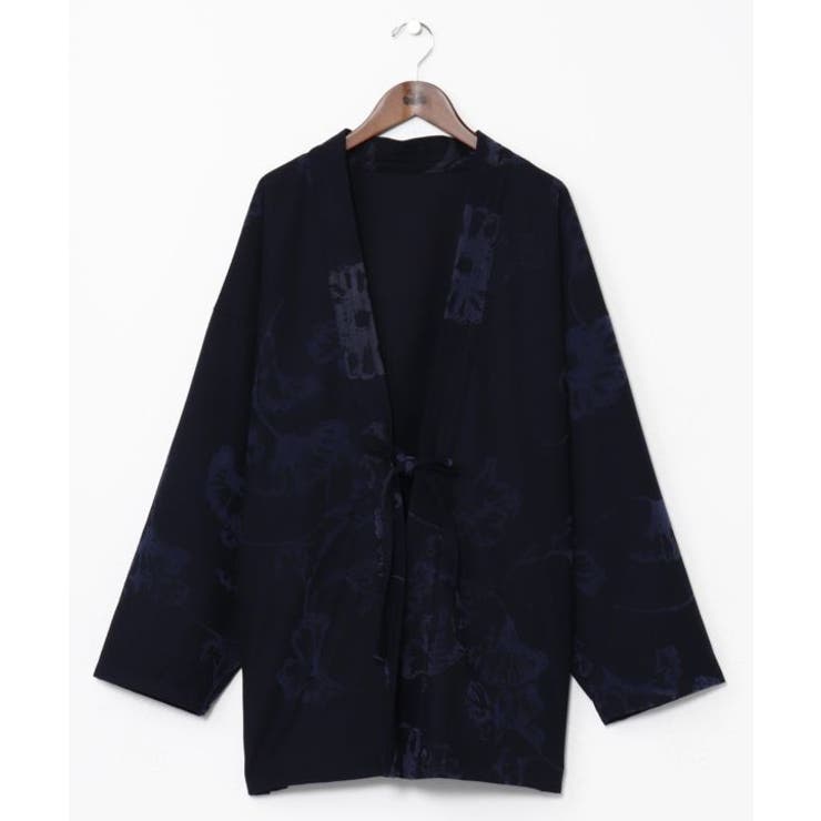ネイビー系 | 【カヤ】霞葉紋メンズ羽織 | アミナコレクション