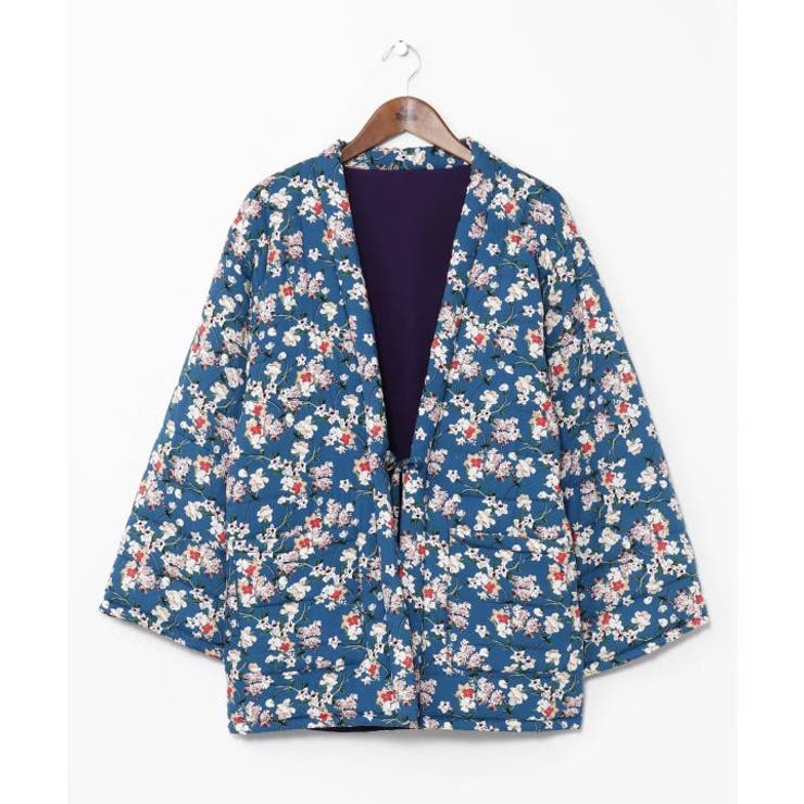 ブルー | 【カヤ】色衣桔梗メンズ半纏 | アミナコレクション