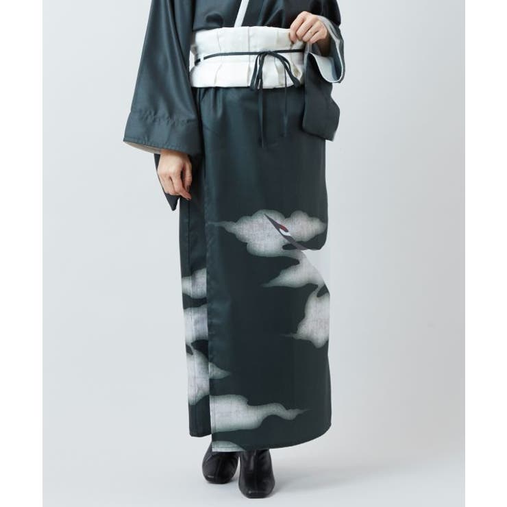 グリーン | 【カヤ】鶴寿帯付きスカート | アミナコレクション 