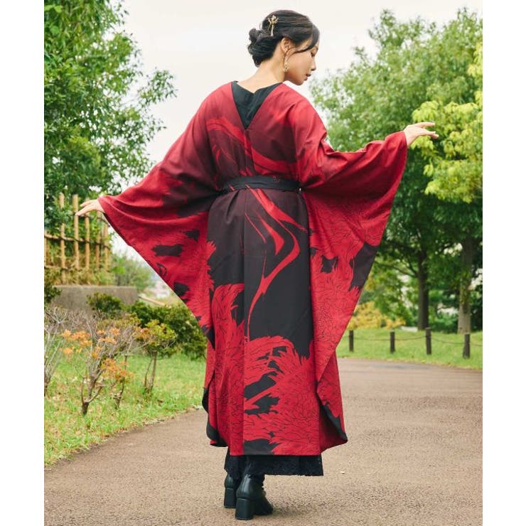 【カヤ】花墨ワンピース | アミナコレクション  | 詳細画像1 