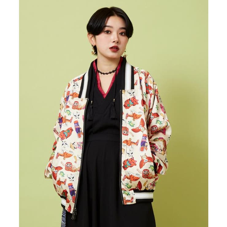 【カヤ】リバーシブルジャケットMサイズ《鈴木ひょっとこ×倭物やカヤ》 | アミナコレクション  | 詳細画像4 