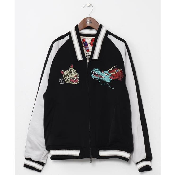 ブラックミックス | 【カヤ】リバーシブルジャケットMサイズ《鈴木ひょっとこ×倭物やカヤ》 | アミナコレクション 