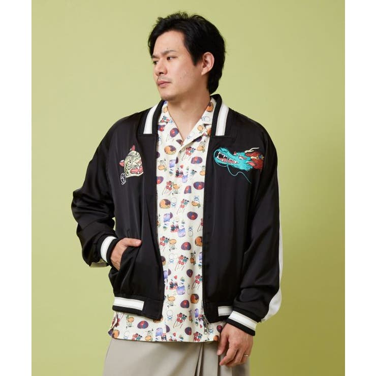 【カヤ】リバーシブルジャケットLサイズ《鈴木ひょっとこ×倭物やカヤ》 | アミナコレクション  | 詳細画像4 