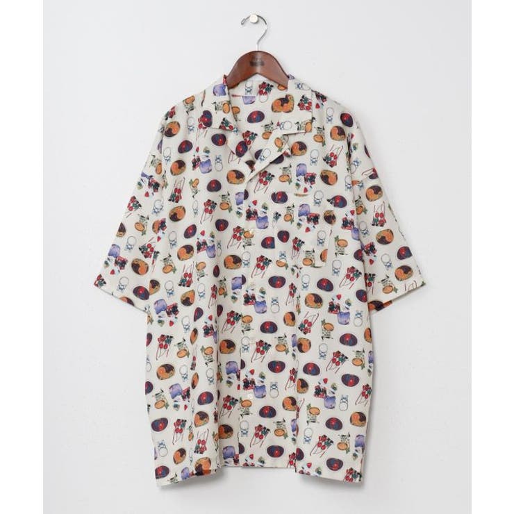 ベージュ | 【カヤ】アロハシャツ《鈴木ひょっとこ×倭物やカヤ》 | アミナコレクション 