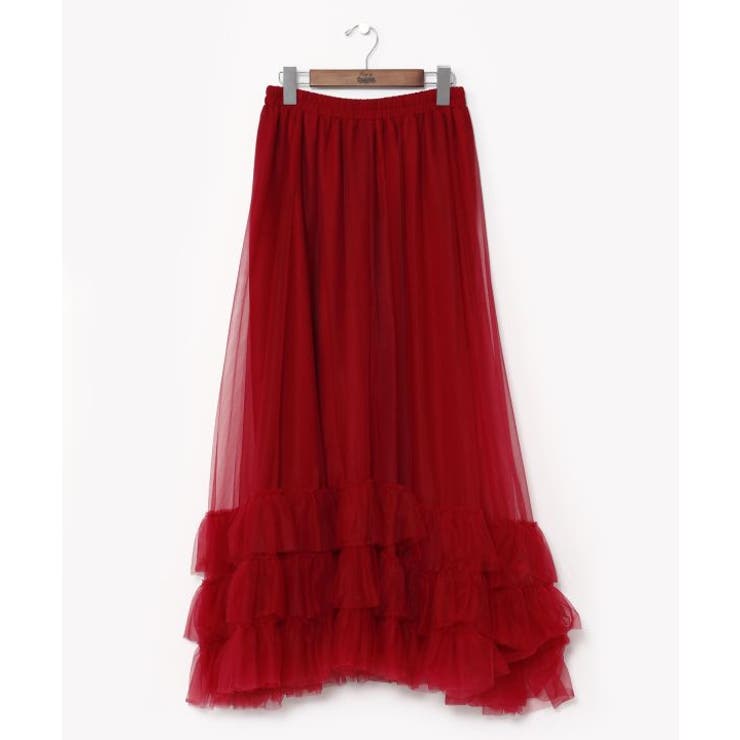 エンジ | 【カヤ】チュールインナースカート | アミナコレクション 