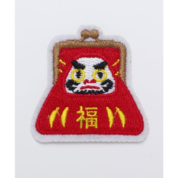 レッド | 【カヤ】だるまがまワッペン | アミナコレクション 