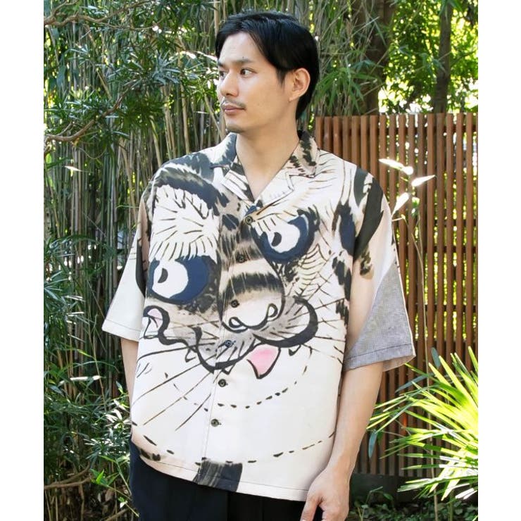 【カヤ】獣面相メンズシャツ | アミナコレクション | 詳細画像14 