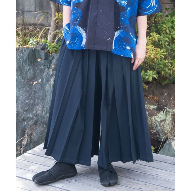 ネイビー | 【カヤ】夜趣 袴ならいメンズパンツ | アミナコレクション 
