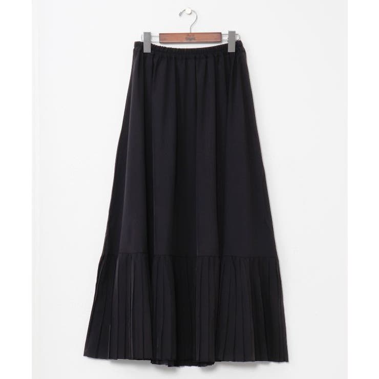 ブラック | 【カヤ】襞寄せインナースカート | アミナコレクション 