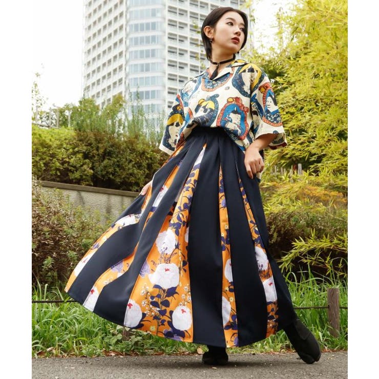 【カヤ】花便り八掛スカート | アミナコレクション  | 詳細画像3 