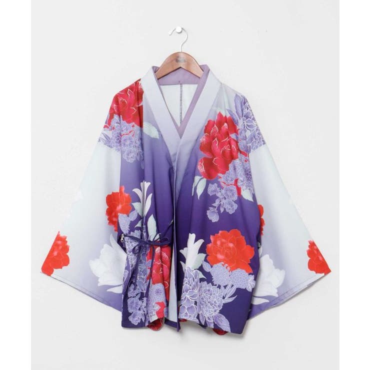 ネイビー | 【カヤ】花霞み羽織 | アミナコレクション 