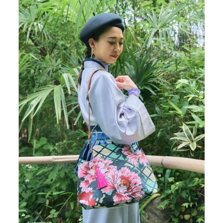 ピンク | 【カヤ】牡丹がま口ショルダーバッグ | アミナコレクション 