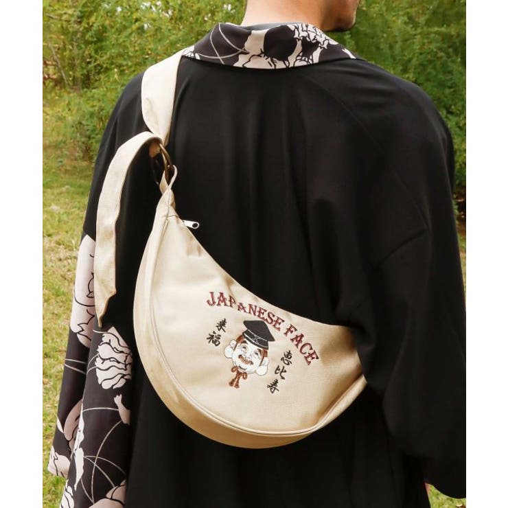 ベージュ | 【カヤ】和面たすきバッグ | アミナコレクション 
