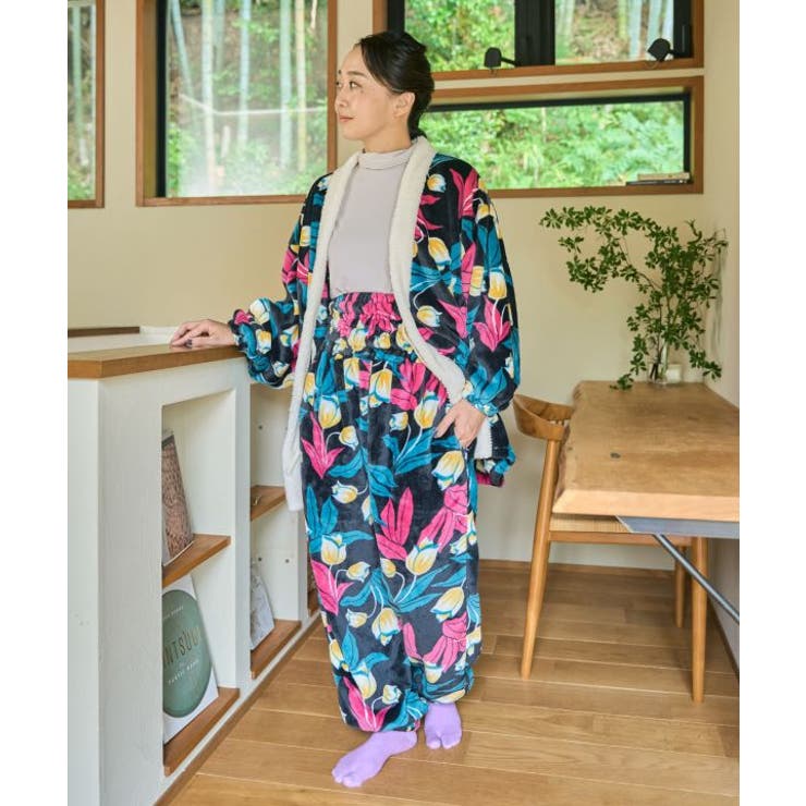 【カヤ】ぬくいボア半纏 | アミナコレクション  | 詳細画像1 