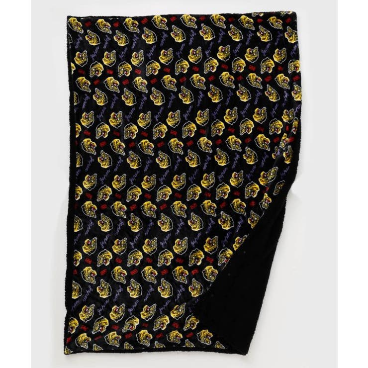 ブラック×イエロー | 【カヤ】サシジャンボア掛け座布団 ブランケット | アミナコレクション 