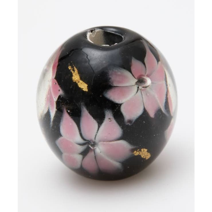 ブラック | 【カヤ】箔花とんぼ玉2ｃｍ | アミナコレクション 