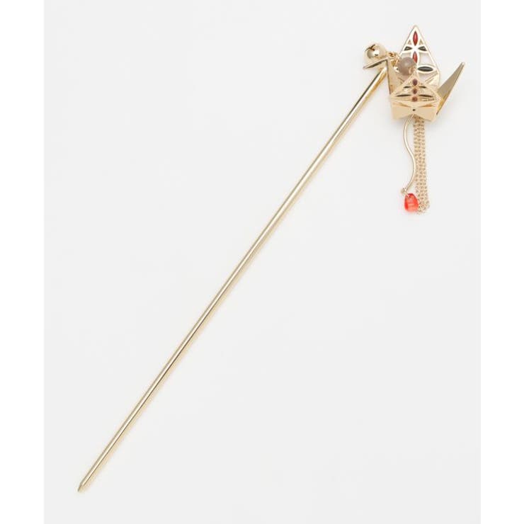 レッド | 【カヤ】折り鶴 透け色かんざし | アミナコレクション 