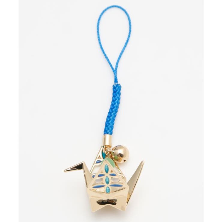 ブルー | 【カヤ】折り鶴 透け色ストラップ | アミナコレクション 