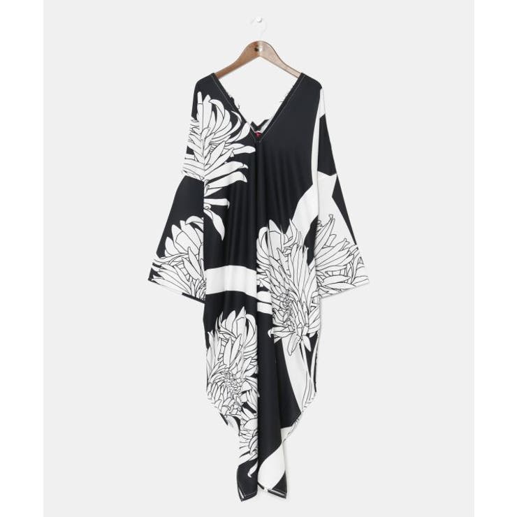 ブラック×ホワイト | 【カヤ】花影ワンピース | アミナコレクション 
