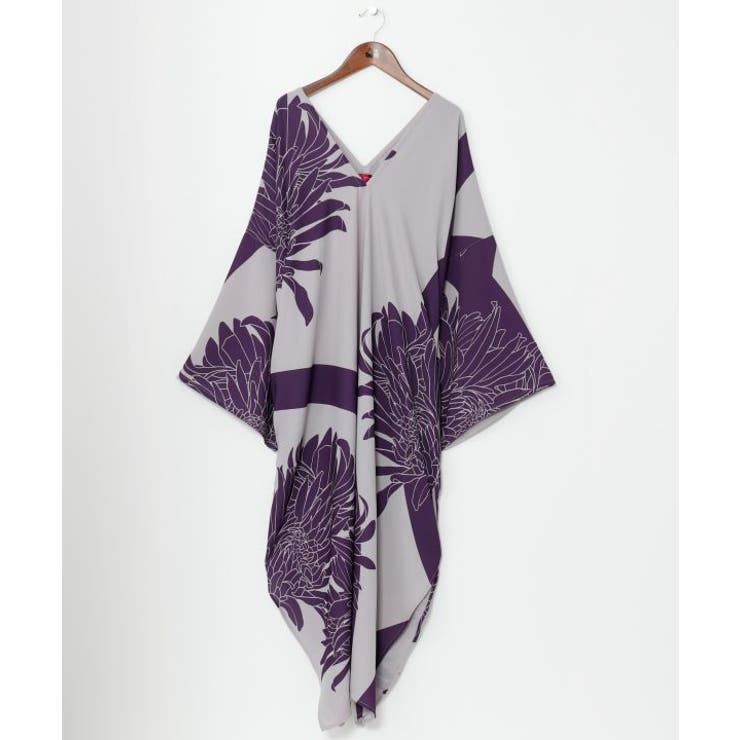 グレー | 【カヤ】花影ワンピース | アミナコレクション 