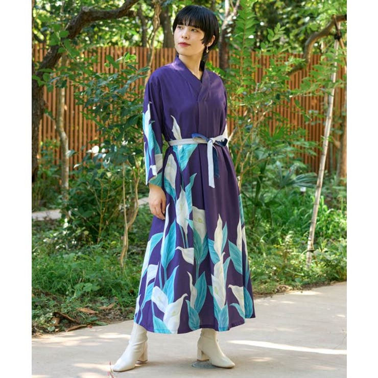 【カヤ】水芭蕉羽織付きワンピース | アミナコレクション  | 詳細画像3 