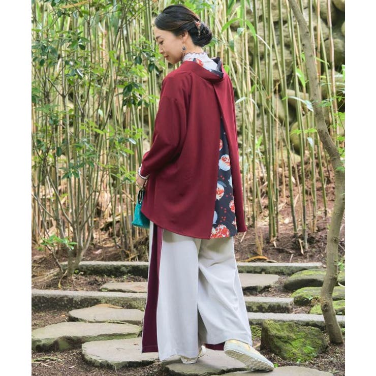 バーガンディー | 【カヤ】四季の冬装い八掛トップス | アミナコレクション 