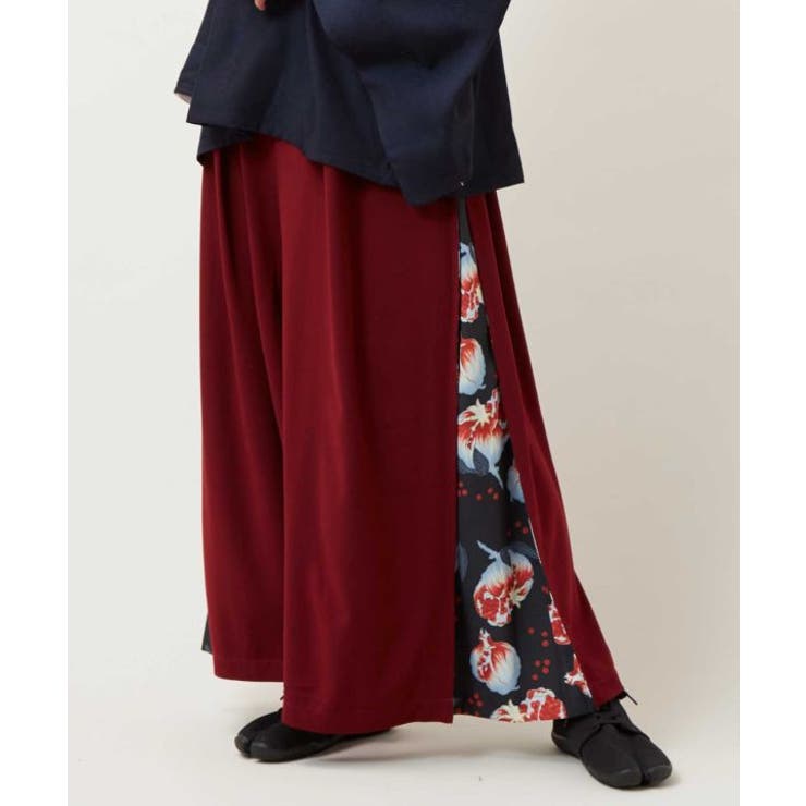 バーガンディー | 【カヤ】四季の冬装い八掛パンツ | アミナコレクション 