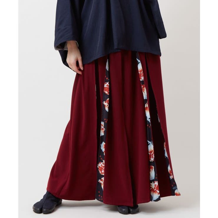 バーガンディー | 【カヤ】四季の冬装い八掛スカート | アミナコレクション 