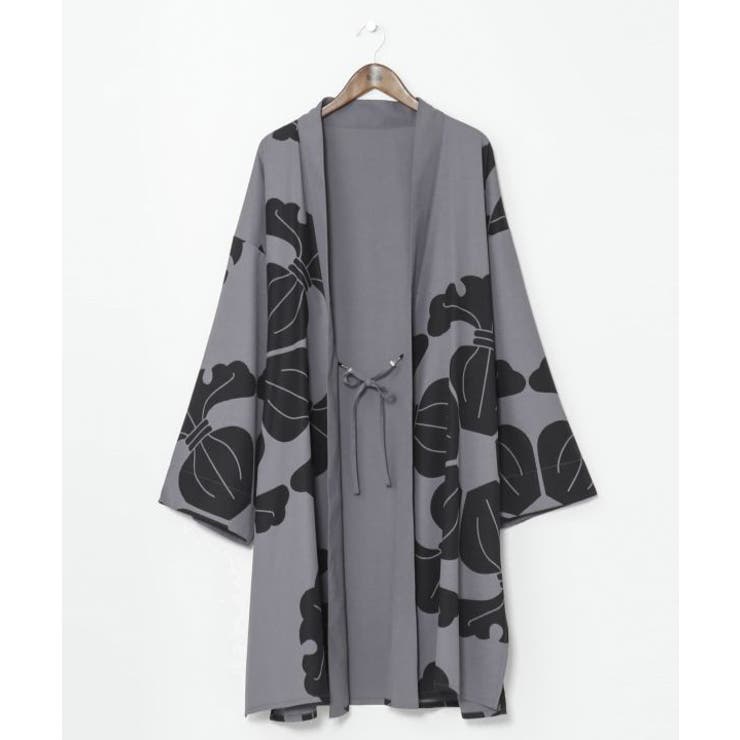 アッシュグレー | 【カヤ】紋どりメンズ羽織 | アミナコレクション
