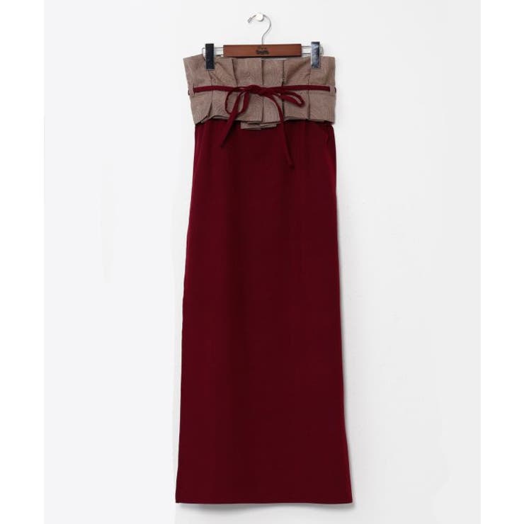 エンジ | 【カヤ】流水洒落着帯スカート | アミナコレクション 