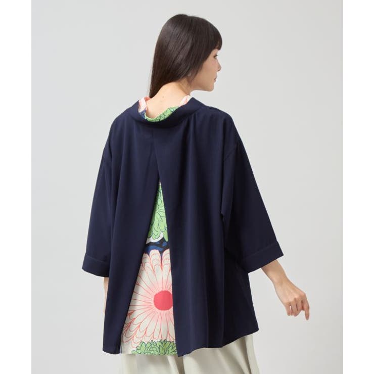 ネイビー系 | 【カヤ】花盛り八掛トップス | アミナコレクション 