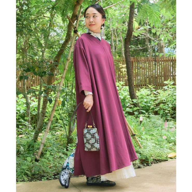 【カヤ】花盛り八掛ワンピース | アミナコレクション  | 詳細画像2 