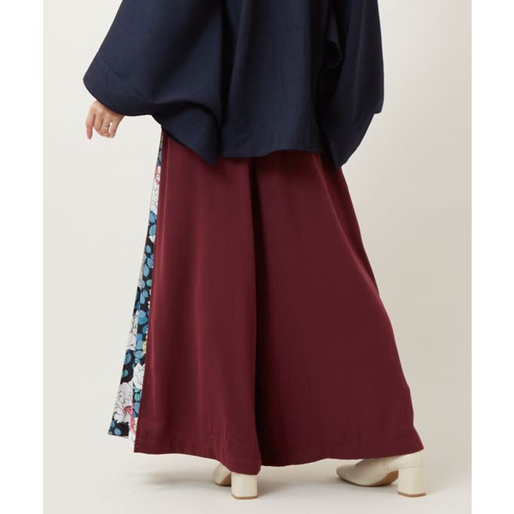 【カヤ】花盛り八掛袴風ワイドパンツ | アミナコレクション  | 詳細画像9 