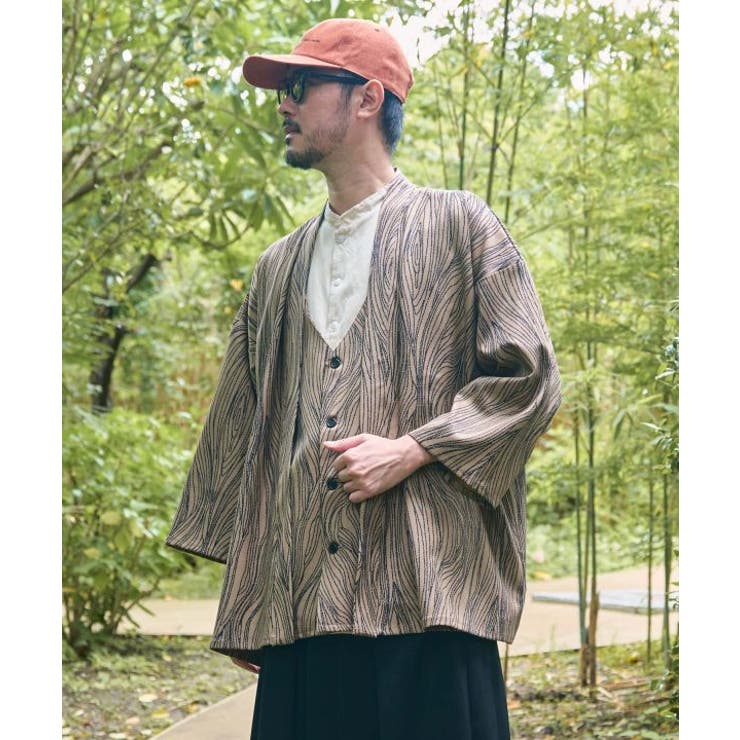 ブラウン | 【カヤ】秋暁WAYメンズ羽織 | アミナコレクション