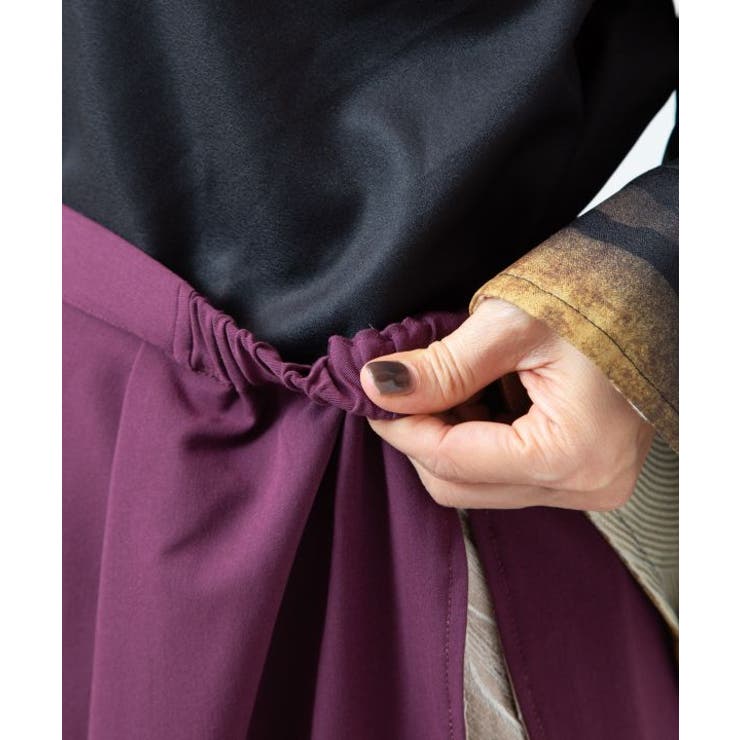 【カヤ】春霰八掛ワイドパンツ | アミナコレクション  | 詳細画像11 