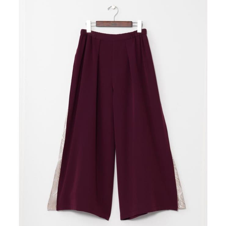 【カヤ】春霰八掛ワイドパンツ | アミナコレクション  | 詳細画像2 