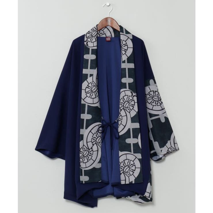 ネイビー | 【カヤ】伊達紋メンズ羽織 | アミナコレクション 