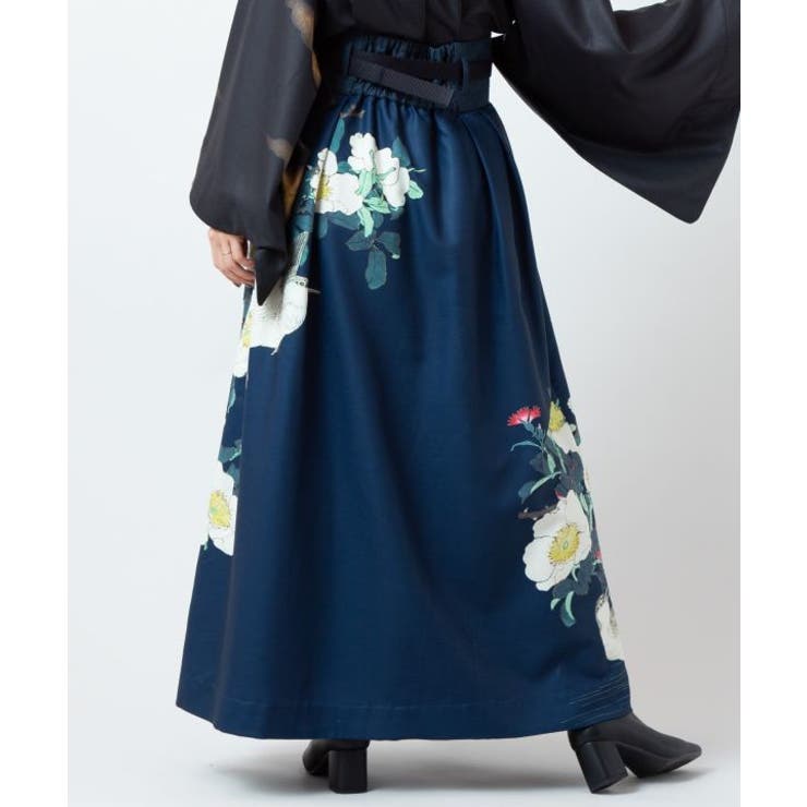 【カヤ】花鳥 重ね着用スカート | アミナコレクション  | 詳細画像8 