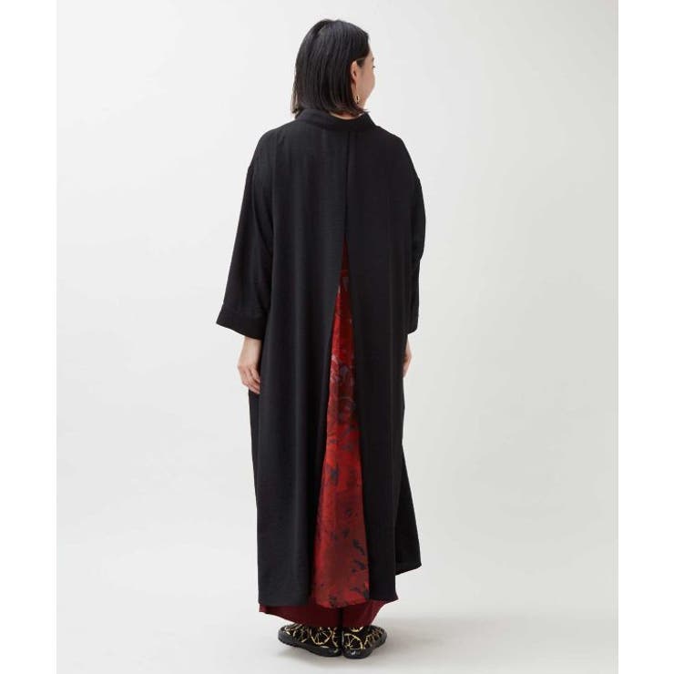 ブラック | 【カヤ】花時八掛ワンピース | アミナコレクション 