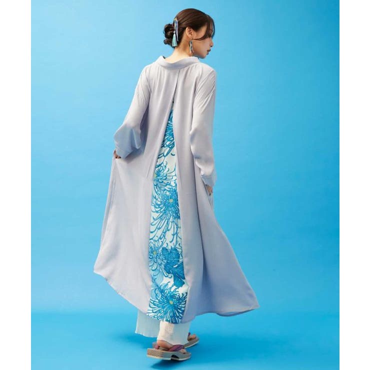 ライトパープル | 【カヤ】花時八掛ワンピース | アミナコレクション 