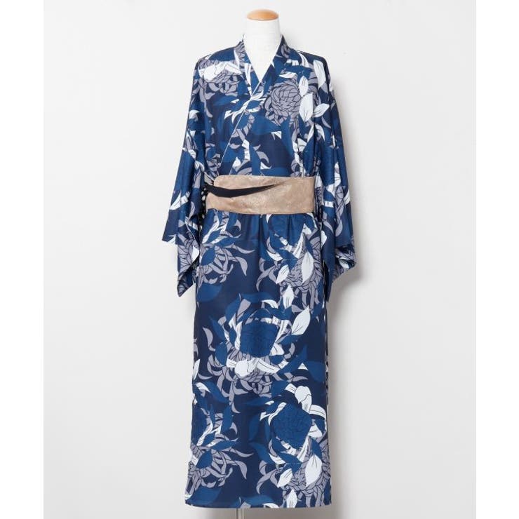 ネイビー | 【カヤ】夕涼メンズ二部式浴衣 | アミナコレクション 