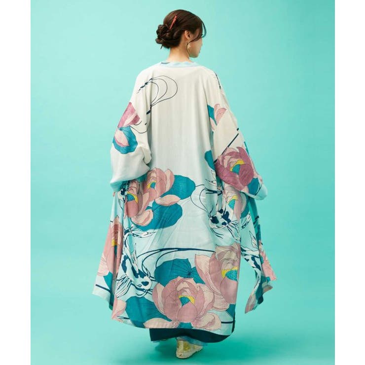 ホワイト | 【カヤ】【ＵＶカット加工】絢爛長羽織 | アミナコレクション 
