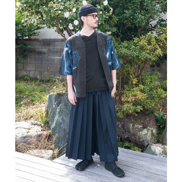 【カヤ】白波メンズシャツ | アミナコレクション | 詳細画像1 