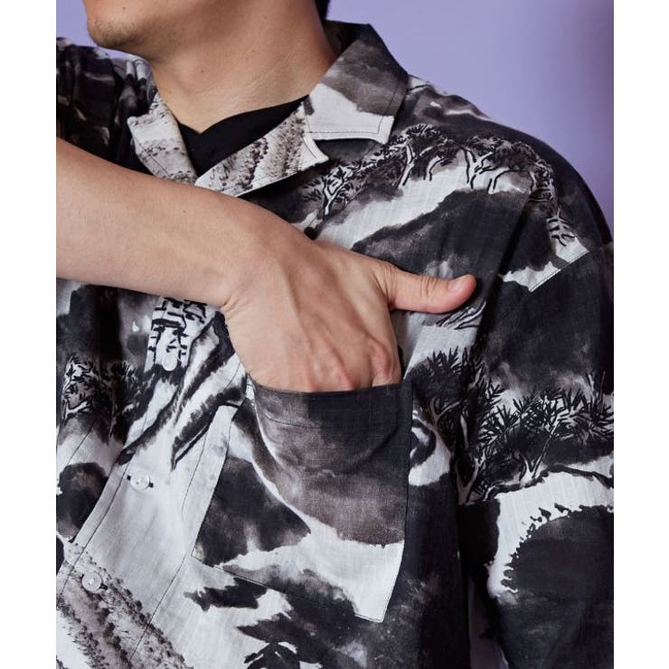 【カヤ】白波メンズシャツ | アミナコレクション | 詳細画像16 