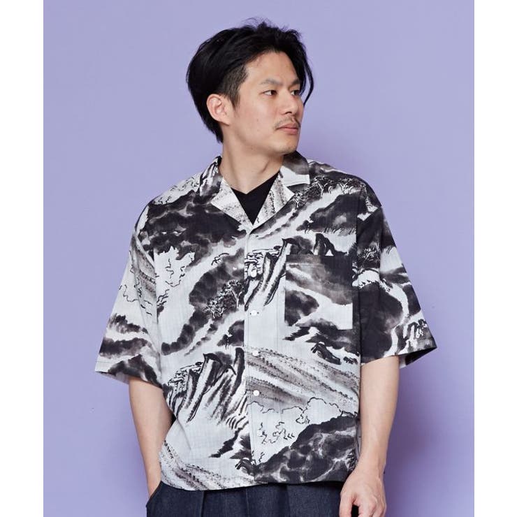 【カヤ】白波メンズシャツ | アミナコレクション | 詳細画像4 