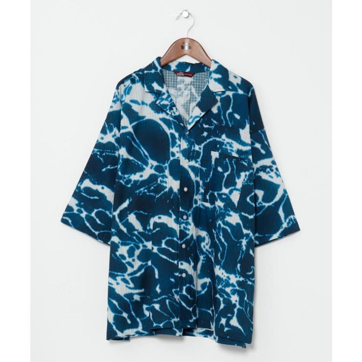 ブルー | 【カヤ】白波メンズシャツ | アミナコレクション